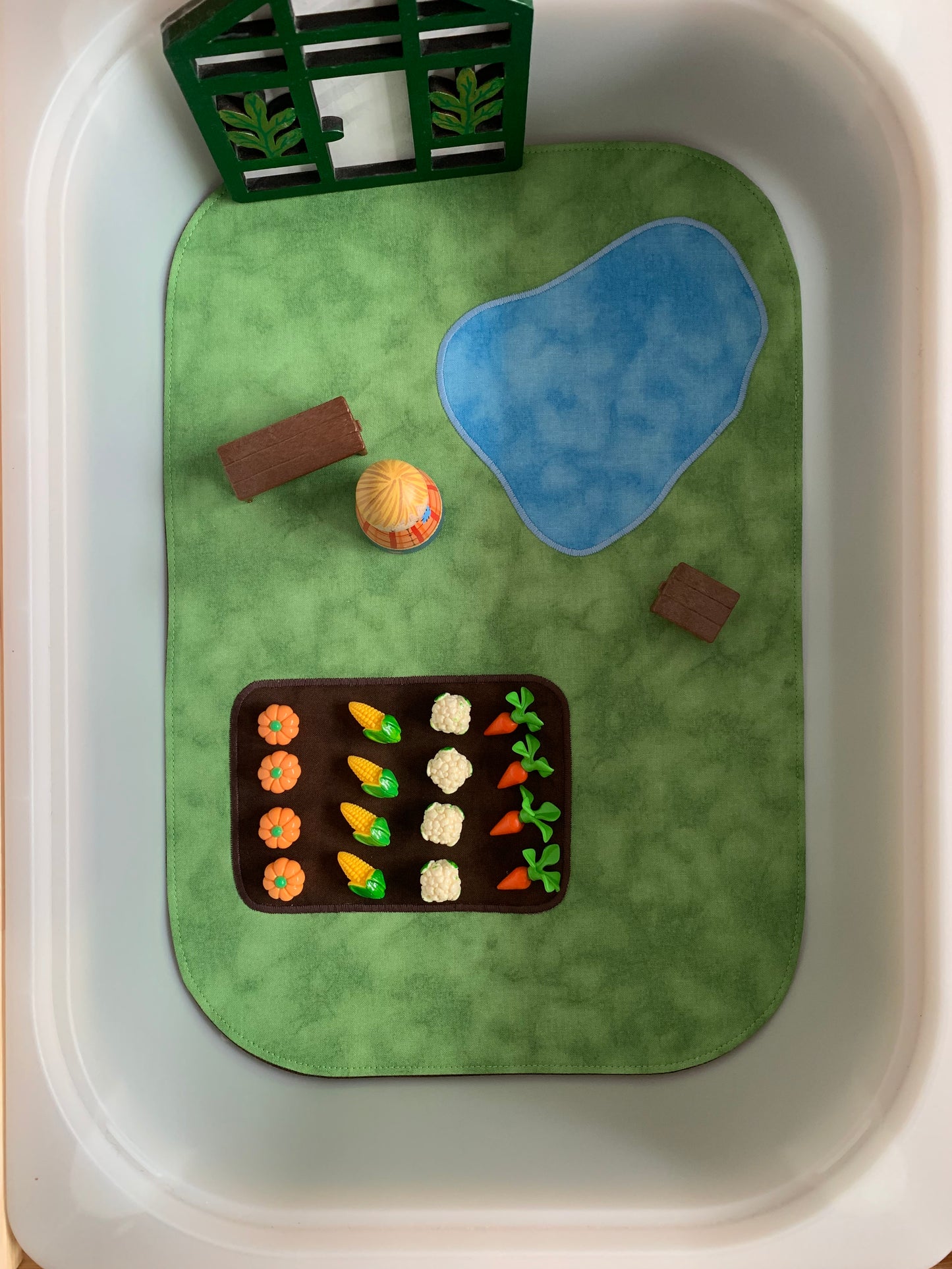 Pond & Mud Patch Play Mat - MADE TO ORDER -  Brown reverse
