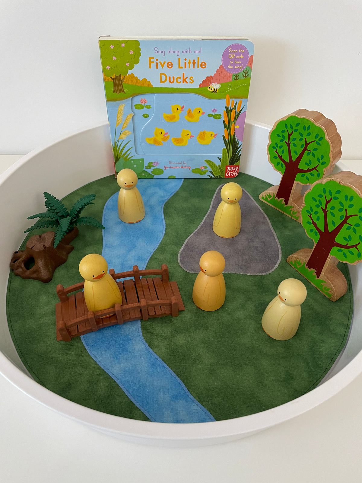 River & Rock Circular Play Mat -  Mid Blue reverse - Ready to Post