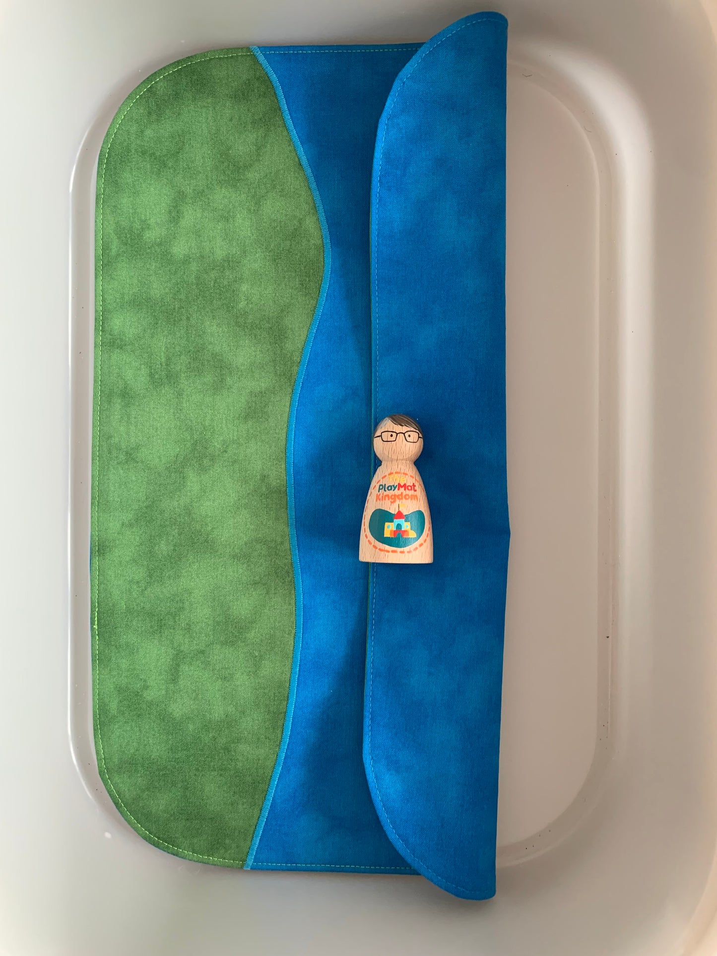 River Play Mat - MADE TO ORDER -  Deep Blue reverse