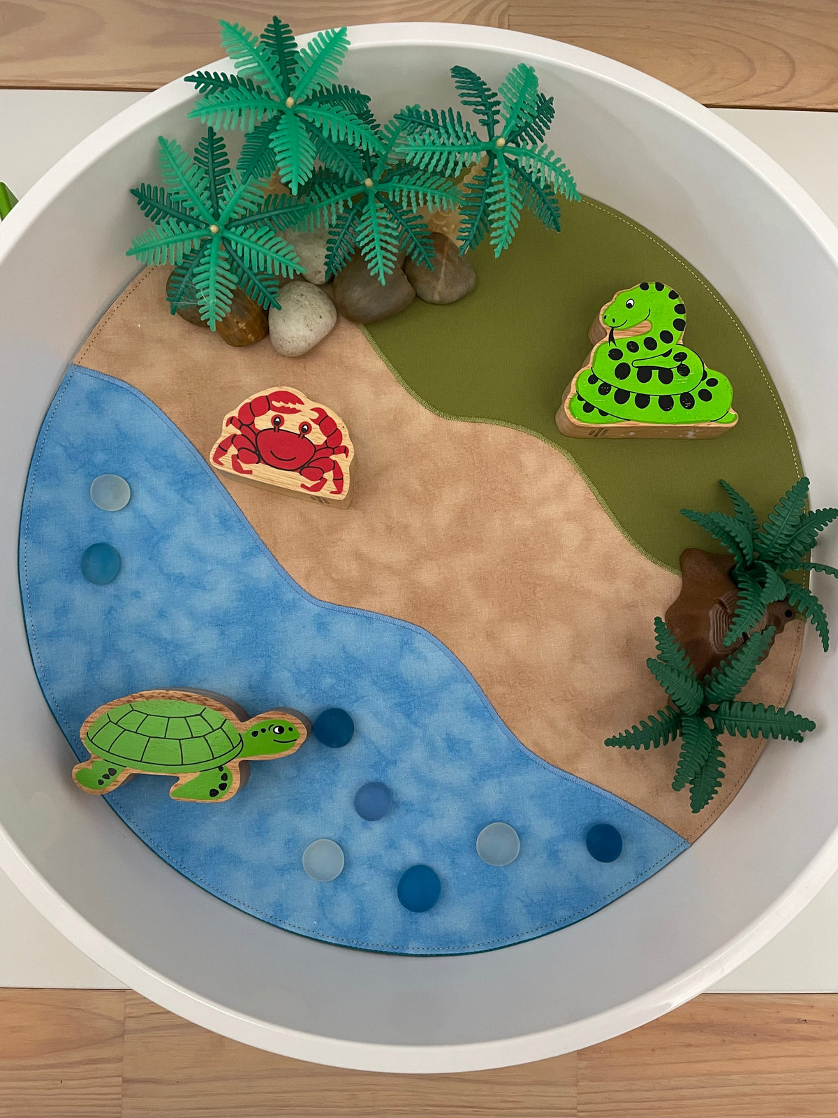 Terrains Circular Play Mat -  Jade reverse