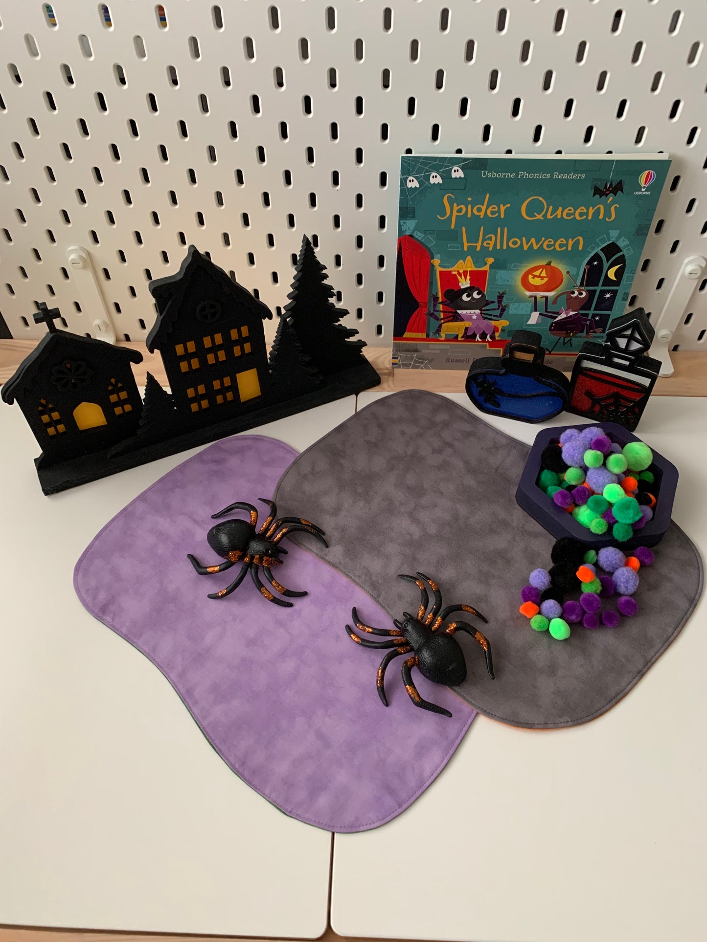 Play Mat Set - Halloween Edition Colours - MADE TO ORDER - Reversible Play Mats