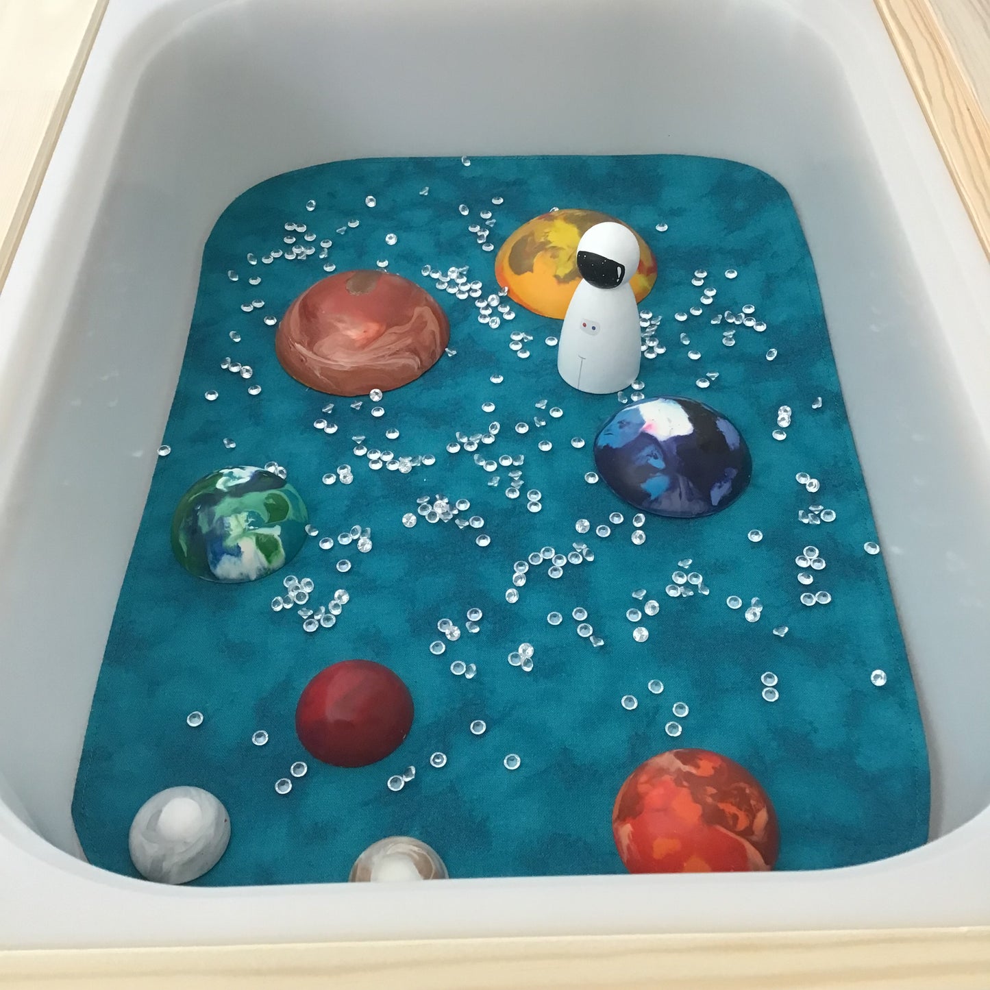 River Tray Play Mat - MADE TO ORDER - Jade reverse