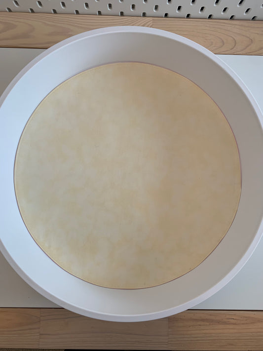 Circular Play Mat - Cream & Red - MADE TO ORDER - Reversible Play Mat