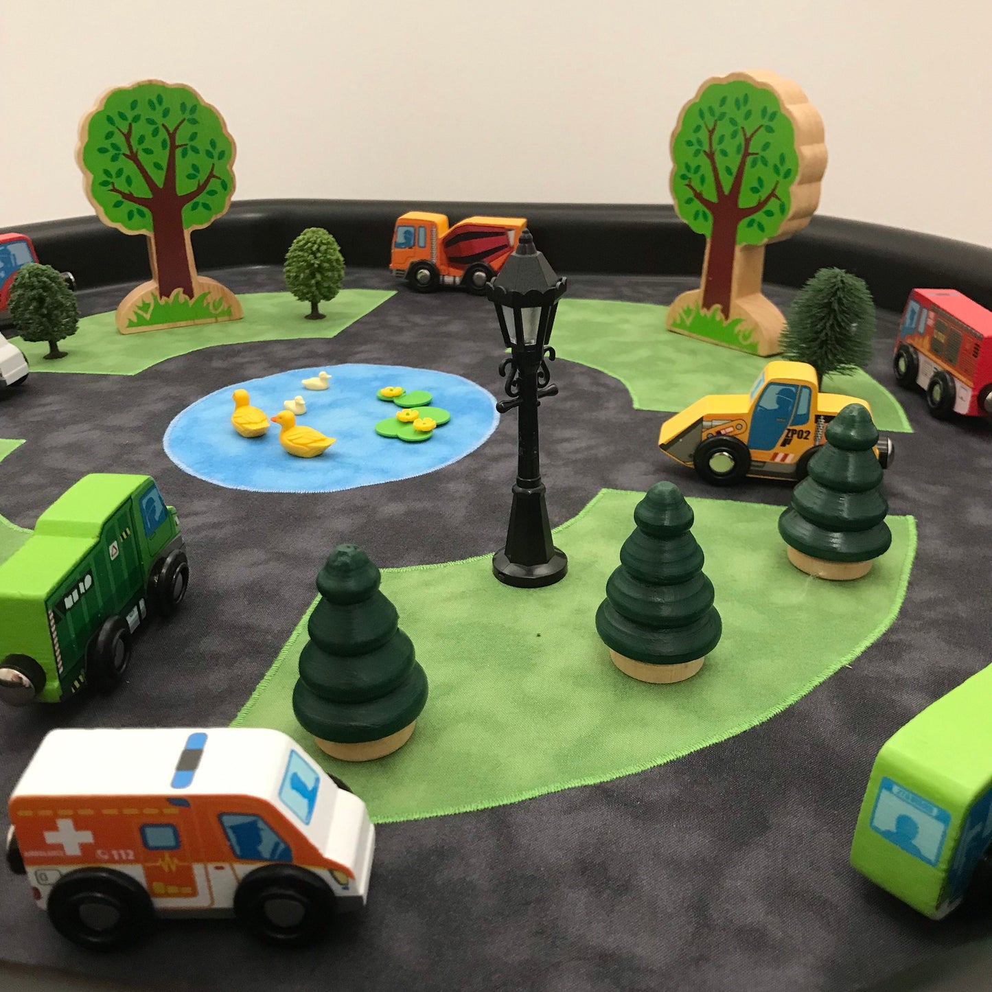Tuff Tray Play Mat - Made to Order - Dark Green reverse