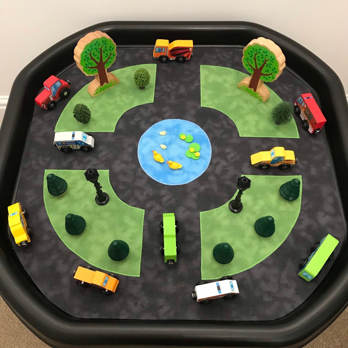 Tuff Tray Play Mat - Made to Order - Dark Green reverse