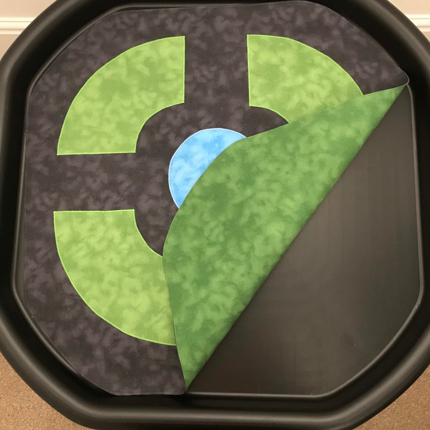 Tuff Tray Play Mat - Made to Order - Dark Green reverse