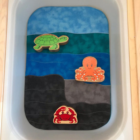 Ocean Zones Play Mat - IN STOCK - Jade Reverse