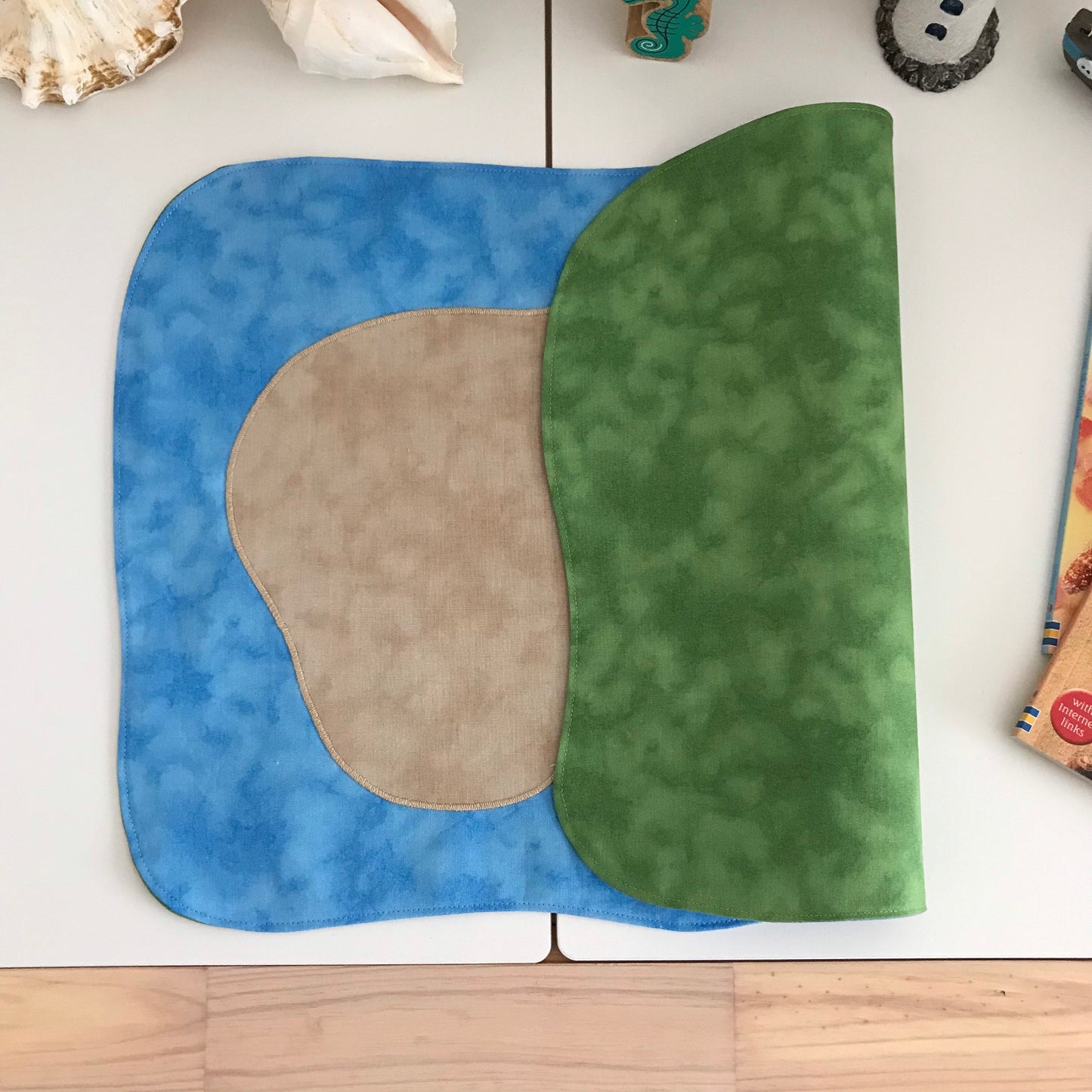 Desert Island Play Mat - IN STOCK - Light Green Reverse