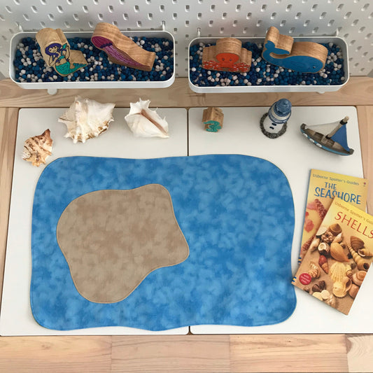Desert Island Play Mat - IN STOCK - Light Green Reverse