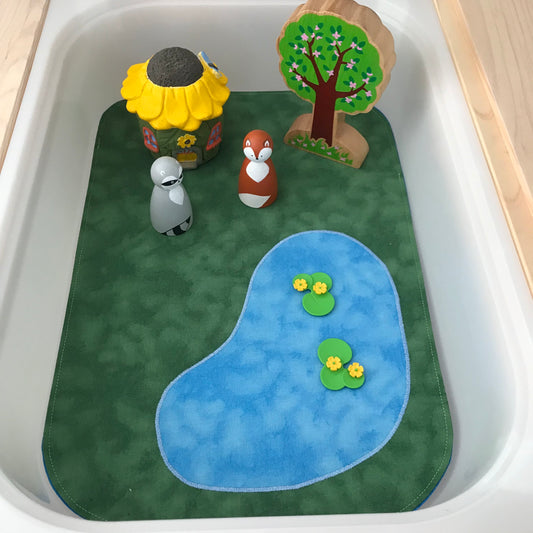 Lake Play Mat - MADE TO ORDER - UKCA Tested  - Deep Blue reverse