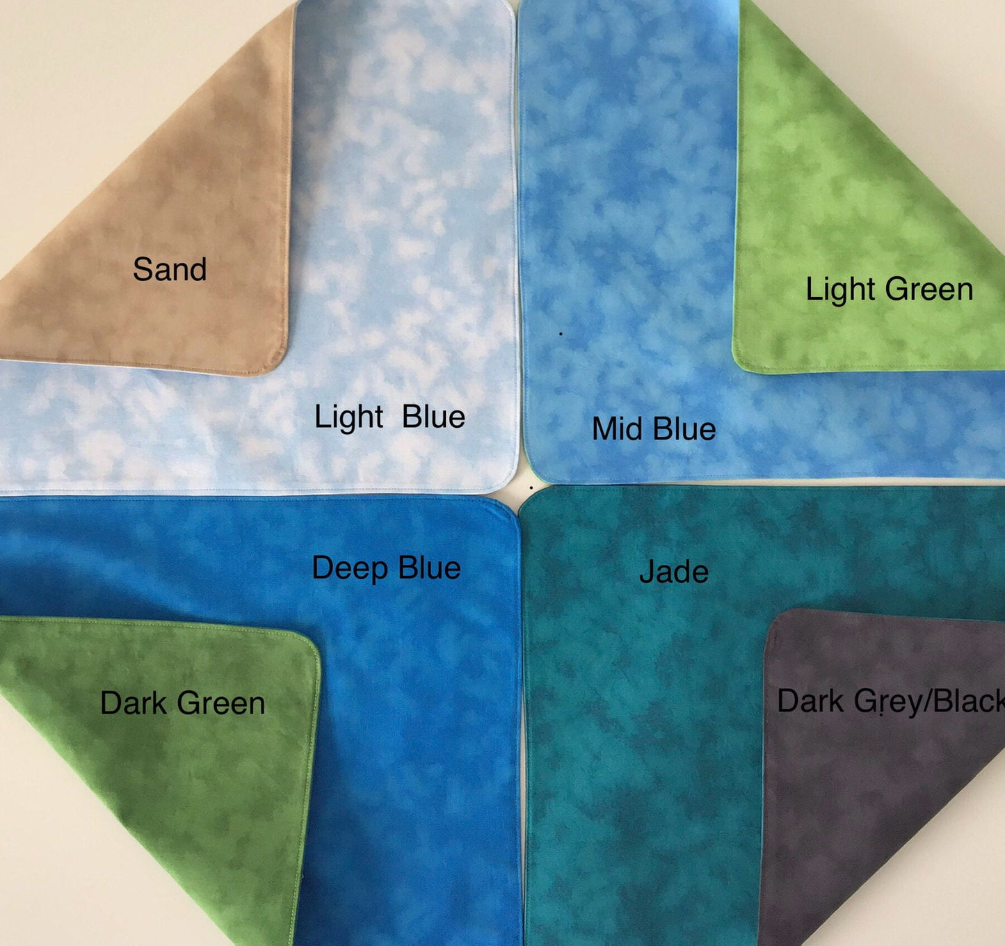 Light Green and Mid Blue - MADE TO ORDER - Shelf Play Mat - Reversible Play Mat