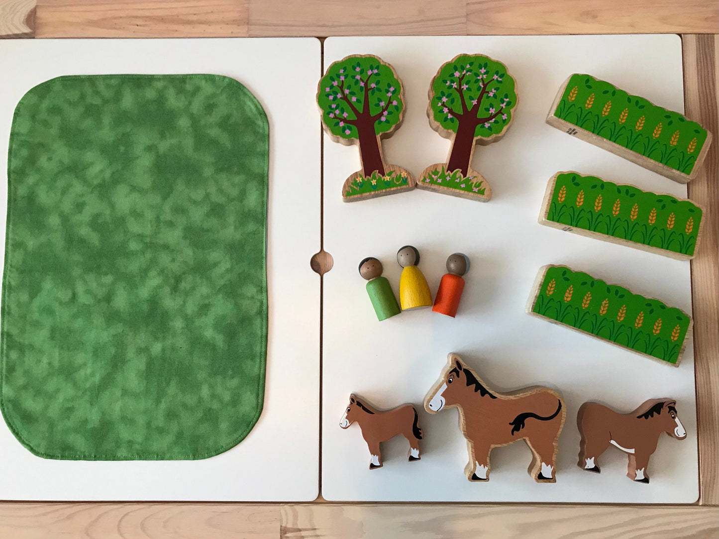 Riverbank Play Mat - IN STOCK - Light Green Reverse