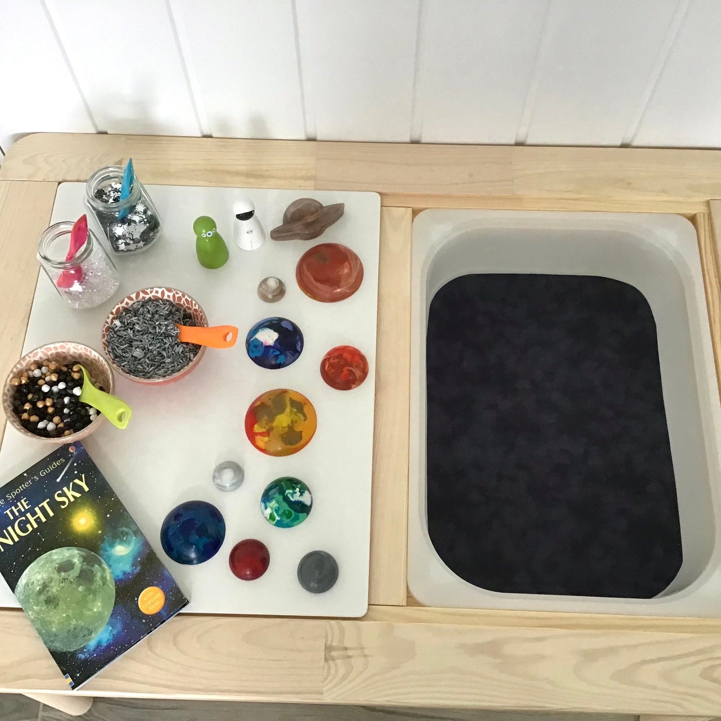 Jade & Black Tray Play Mat - MADE TO ORDER - Reversible Play mat