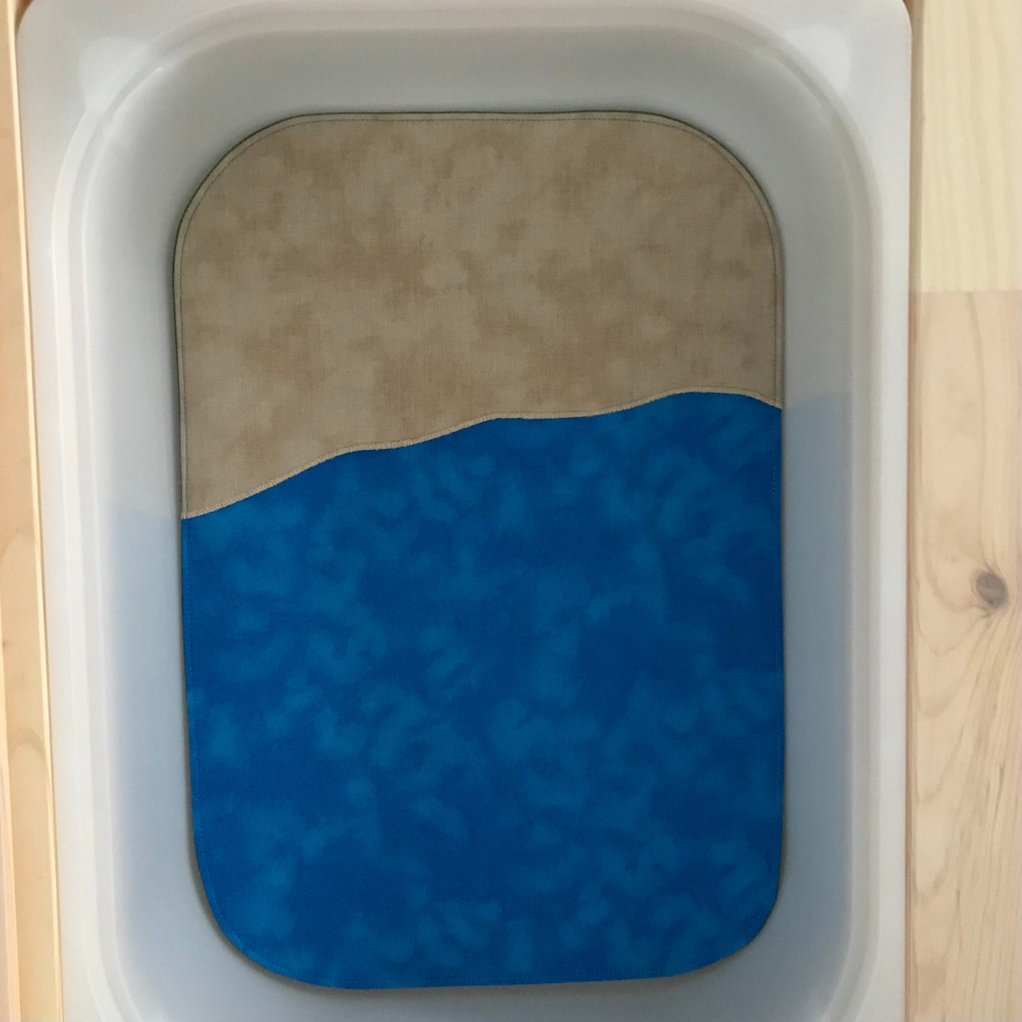 Beach Play Mat - MADE TO ORDER - Dark Green Reverse