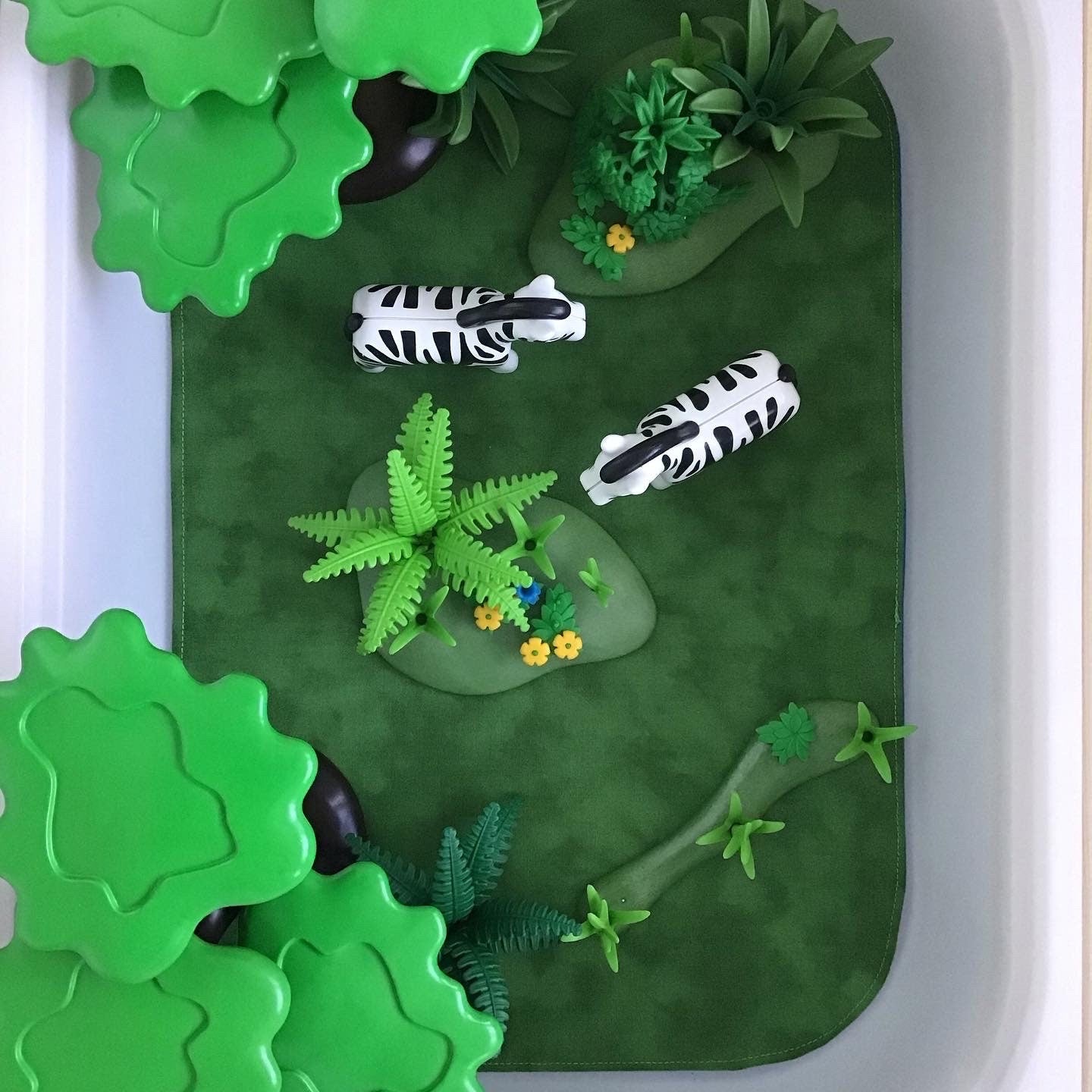 Beach Play Mat - MADE TO ORDER - Dark Green Reverse