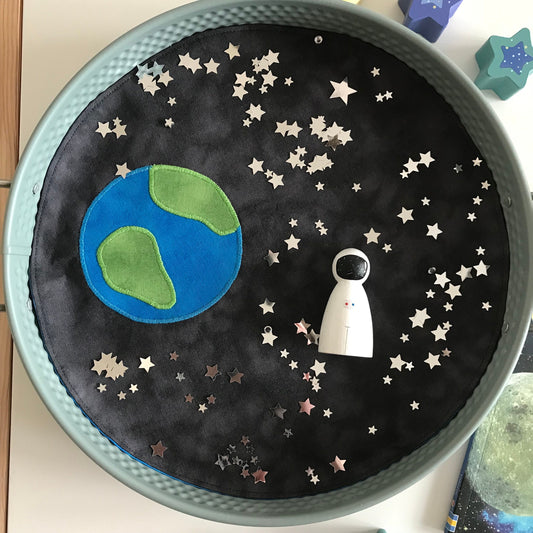 Earth & Space Play Mat - Deep Blue Reverse