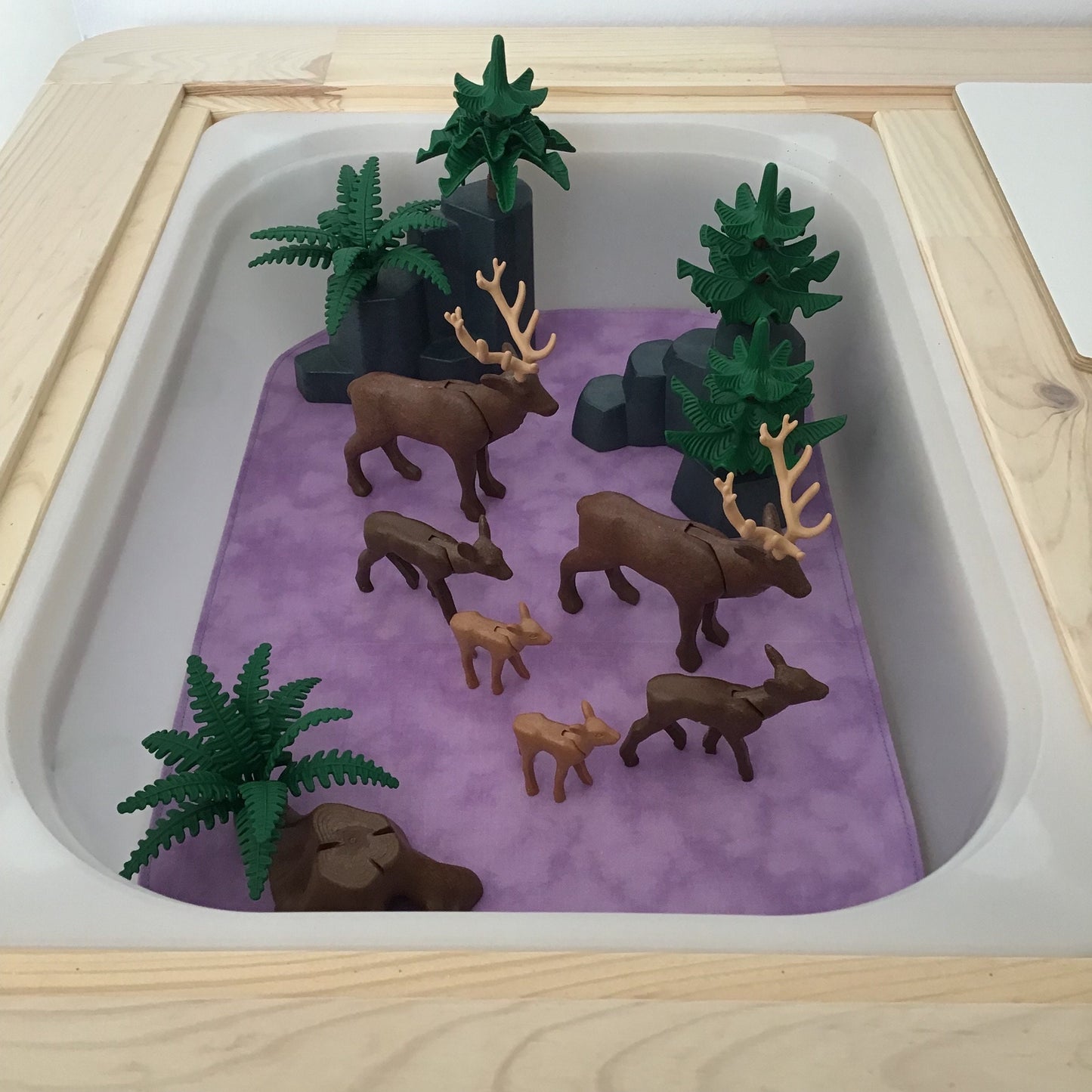 Lilac & Sand Tray Play Mat - MADE TO ORDER - Reversible Play mat