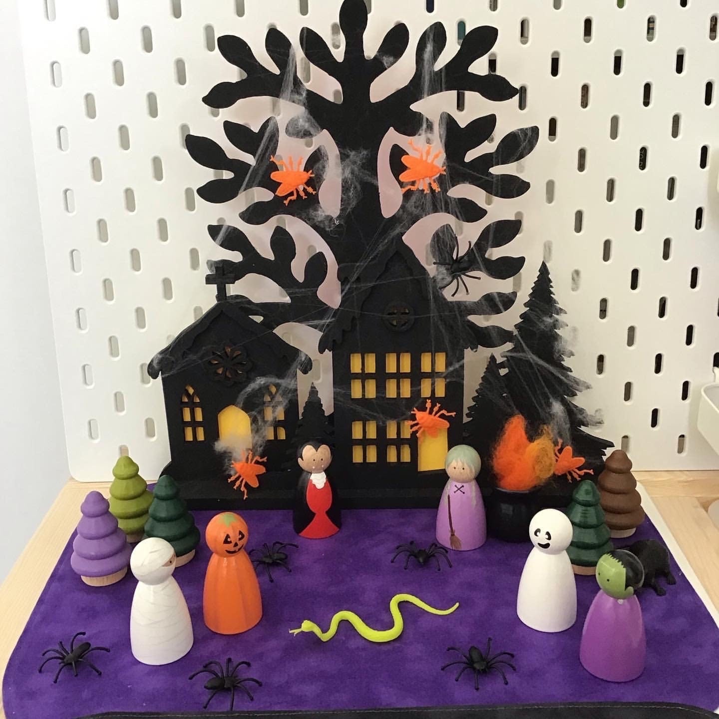 Purple & Black Tray Play Mat - MADE TO ORDER - Reversible Play mat