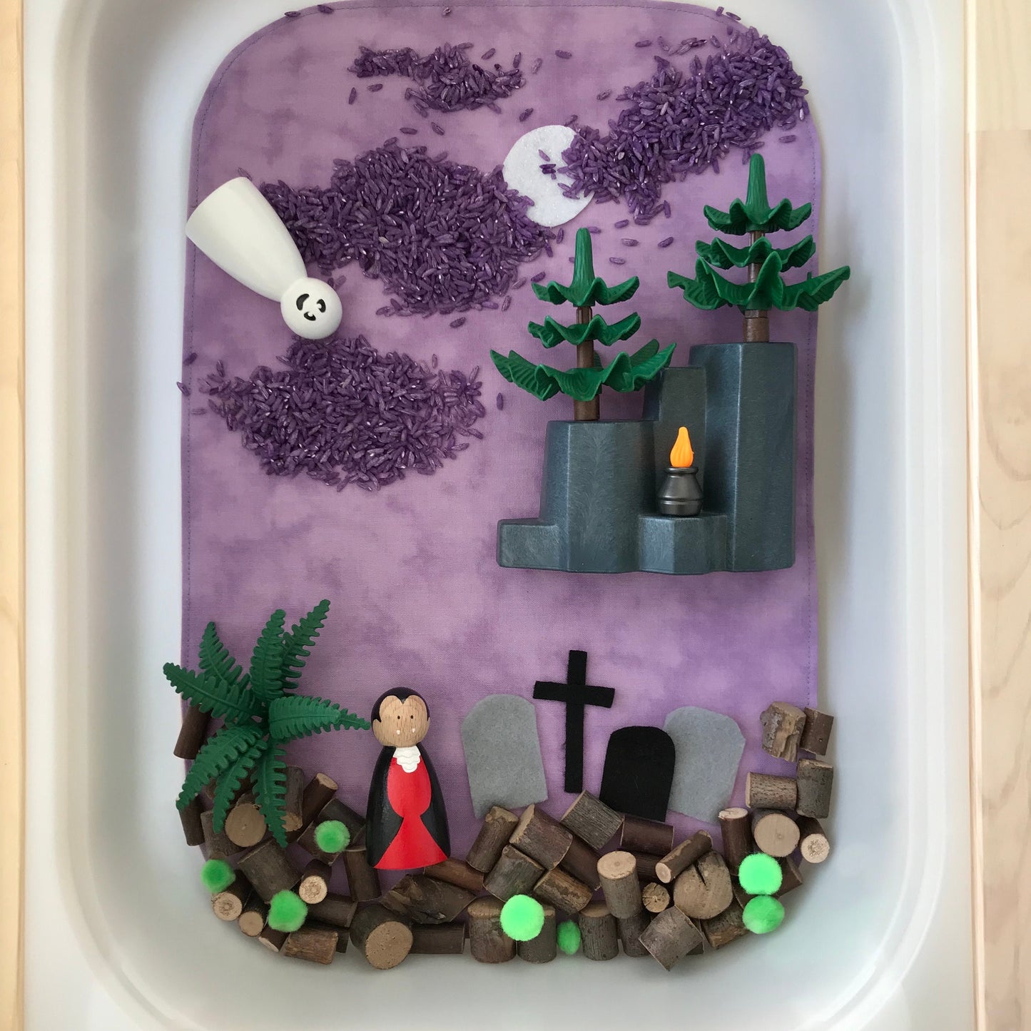 Lilac & Sand Tray Play Mat - MADE TO ORDER - Reversible Play mat